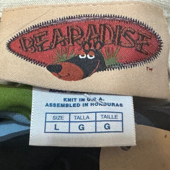 BEARADISE Bear Hug Graphic 100% Cotton T-Shirt, Beige, Large (Oversized) - Picture 9 of 11